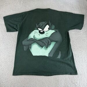 Taz Wear Shirt Tasmanian‎ Devil Looney Tunes 90s Tultex Men's Size Xl Green